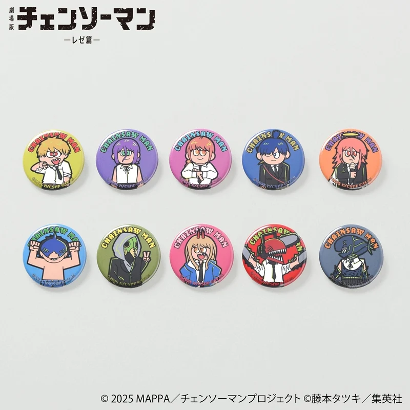 (1BOX=10)(Goods - Badge) Chainsaw Man – The Movie: Reze Arc Retro GAMETD Mini Button Badge (10 Types Total)(Blind Box -Single)