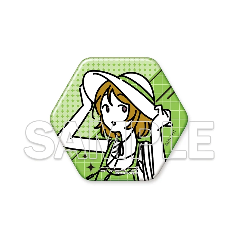 (Goods - Badge) Love Live! Wear the Seasons on Your Walks. Hexagonal Tin Badge - Hanayo Koizumi