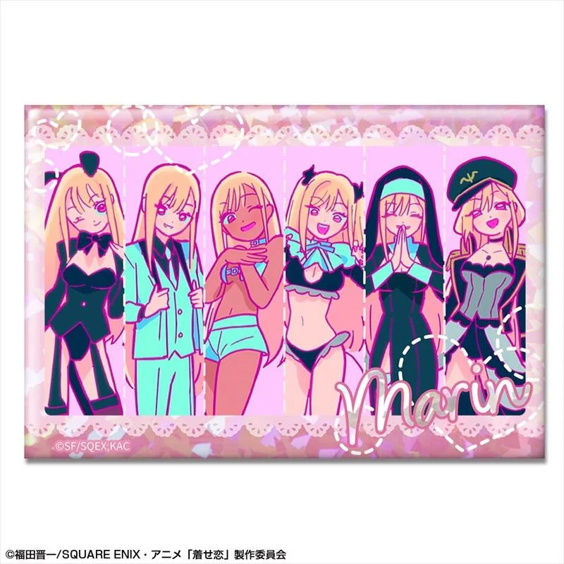 (Goods - Badge) TV Anime My Dress-Up Darling Season 2 Holographic Button Badge Ending Ver. Design 01 (Marin Kitagawa A)