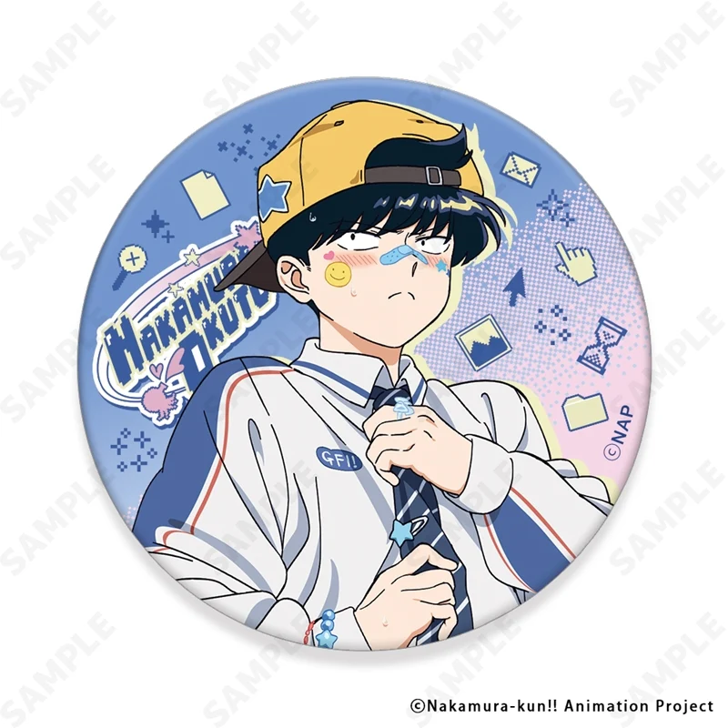 (1BOX=6)(Goods - Badge) TV Anime Go for It, Nakamura! Trading Button Badge [Y2K](Blind Box -Single) - Image 2