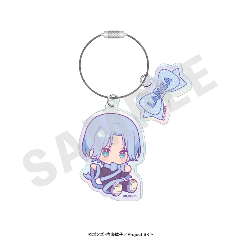(Goods - Keychain) Original TV Anime - SK8 the Infinity Chibi Ribbon Series Iridescent Acrylic Keychain (Langa)