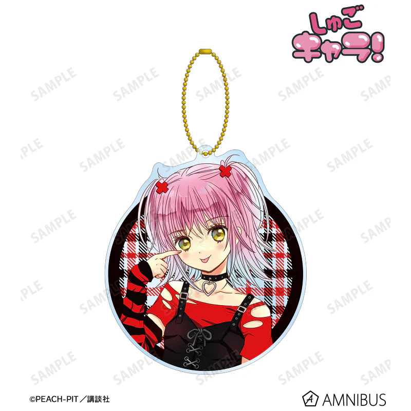 (Goods - Keychain) Shugo Chara! Big Acrylic Keychain Illustration by PEACH-PIT Amu Hinamori: Goth Punk Ver.