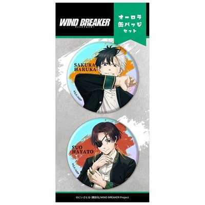 (Goods - Badge) TV Anime - WIND BREAKER Season 2 Iridescent Button Badge Set of 2 Haruka Sakura & Hayato Suo - Image 2