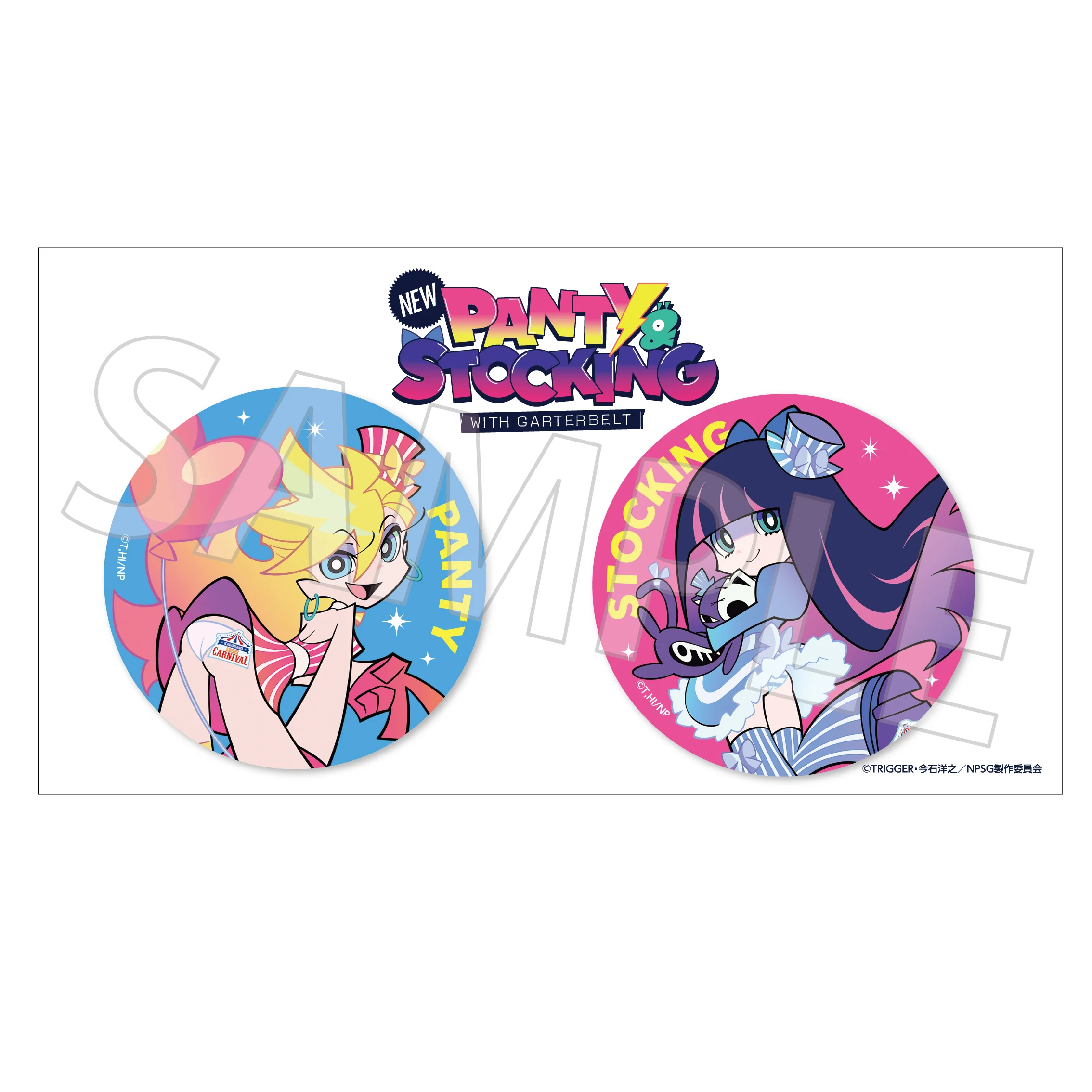 (Goods - Badge) New PANTY & STOCKING with GARTERBELT Button Badge Set CARNIVAL ver.