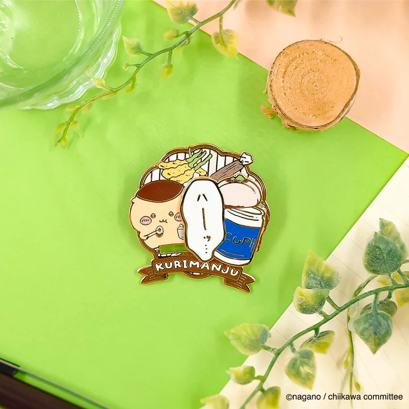 (Goods - Badge) Chiikawa Pin Badge Kurimanju - Image 2