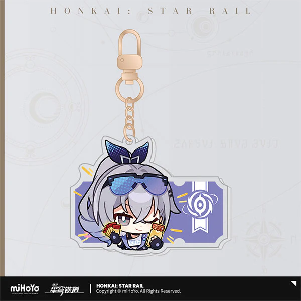 [Honkai: Star Rail] Pom-Pom Exhibition Series Keychain / Silver Wolf